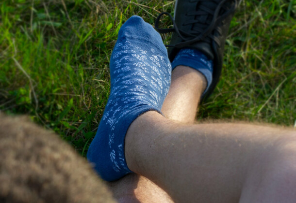 Ponožky s modrotiskem