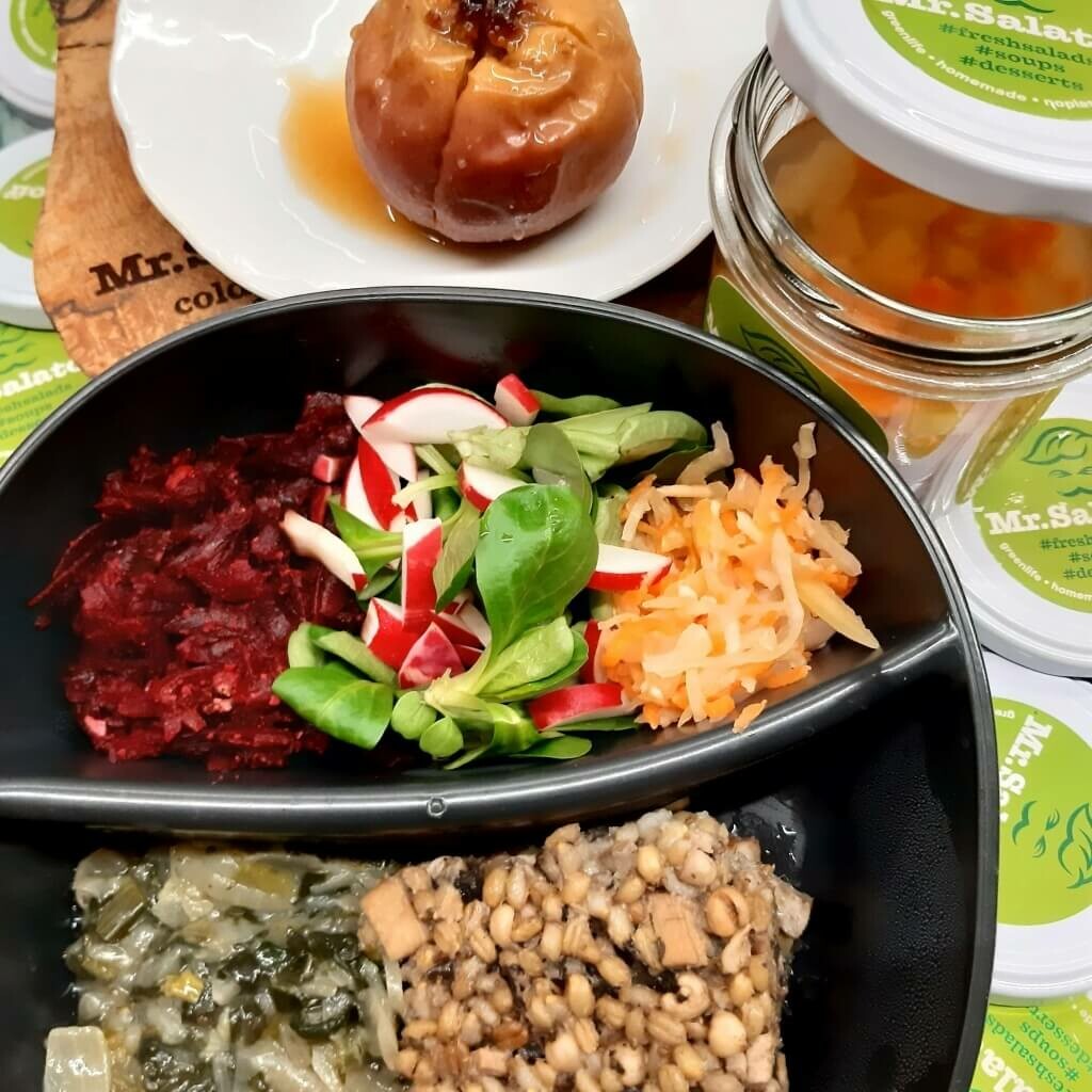 Veganské tříchodové menu